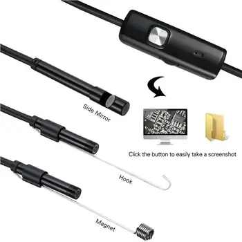 5,5 mm Endoskopu Fotoaparát Flexibilné Vodotesný IP67 Micro Kontrola PC USB Notebook, Fotoaparát Na Android Borescope Nastaviteľné 6L I9U8