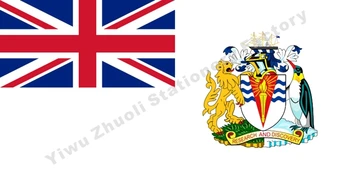 Britské Antarktické Územia Vlajka 150X90cm (3x5FT) 120 g 100D Polyester Dvakrát Prešité Vysokej Kvality Doprava Zadarmo