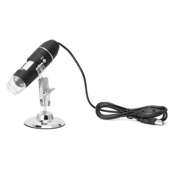 1600X USB Digitálny Mikroskop Fotoaparát Endoskopu 8LED zväčšovacie sklo s Kovom Stojan