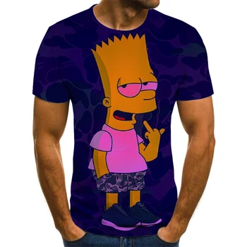 Letné grafické 3D tlač T-shirt zábavné a zaujímavé street Simpson oblečenie 3DT tričko Harajuku mužov a žien T-shirt