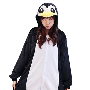 Dospelí Kigurumi Penguin Pyžamo Sady Sleepwear Pyžamo Zvierat Vyhovovali Cosplay Ženy Zimný Odev Roztomilý Zvierat V Zime Kostým