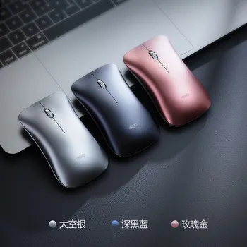 Bezdrôtová Myš Bluetooth Nabíjateľná Notebook Mouse Tichý 2.4 G Kovový Pocit Prenosná Kancelária Travel Počítačovej Myši