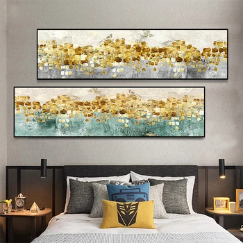 Moderné Abstraktné Zlaté Plátno plagát, Nástenné Plagáty pre Obývacia Izba Plátno, Maľovanie na Jednom panely Obrázky Umenie, fotografia Bez Rámu