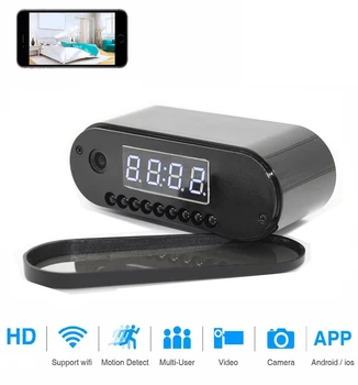 HD 1080P Hodiny WiFi IP Kamera home security Videokamera P2P Nočné Videnie Alarm Motion Remote Smart CCTV Kamery
