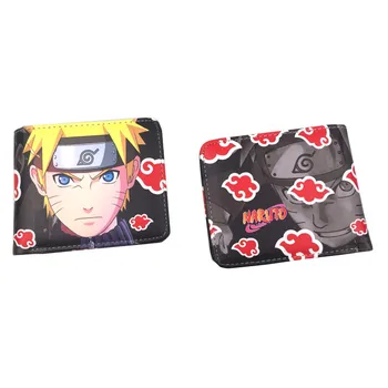 Nové Naruto Peňaženky Študent Detí Peňažné Držiteľ Mužov, Kožené Kabelky Anime, Komiksu, Kreatívny Darček pre Deti Dolár Cena Peňaženky