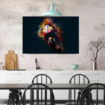 Moderné Marc Marquez na Stenu Umelecké Plátno na Maľovanie Obrázok, Plagát a Tlač Galéria Domova