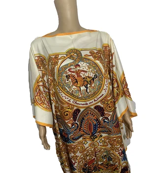 Africké Šaty Pre ženy 2020 zadarmo Veľkosť Vintage royal štýl tlače Hodváb kaftan Maxi šaty Elegantné Kuvajt Lete Ramadánu šaty