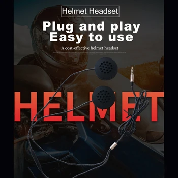 Káblové Slúchadlá Motorke Intercom Prilba Kvalitné 3,5 mm Hudobný Headset, handsfree (Hands-Free s HD Mikrofón pre Motocyklový Jazdec