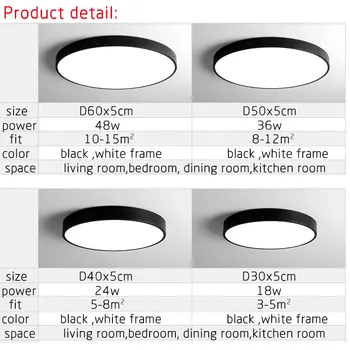 Móda Domov LED Stropné Svietidlá Pre Spálne, Obývacia Izba Jedáleň Kuchyňa Moderný Čierno-Bieleho Tela, LED Stropné Svietidlá AC220V110V