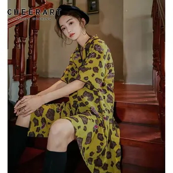 Cheerart Voľné Riadok Vintage Šaty Žien Klope Letné Krátke Mini Šaty Späť Skladaný Kórejský Štýl Šaty