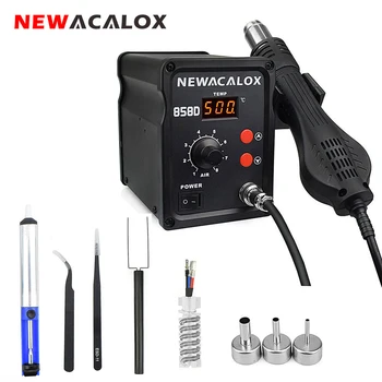 NEWACALOX 858D 700W EU/US 100-500 Stupeň Horúci Vzduch Prepracovať Stanice Thermoregul LED teplovzdušná Pištoľ Fénom na Vlasy pre BGA IC Desoldering Nástroj
