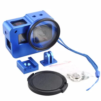 Hliníkové Gopro Hero 5 prípade Kamery Príslušenstvo Ochranné klietky Zliatiny Bývanie Prípade Kryt Kovový rám +UV filter pre Go Pro hero5