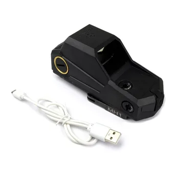 Taktické Hartman MH1 Red Dot Sight Reflex Najväčšie Pole Pôsobnosti S Rýchle Odpojenie a USB Nabíjačka so Značením Čierna