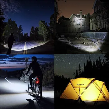 WRUMAVA LED 8000 Lumen Bicyklov Svetla nastavenie 5 Režime CREE XML-T6 Bicykel Predné Svetlá Horák, Vodotesný, Baterka Lampa+Bicykel