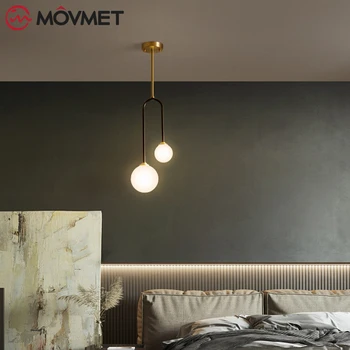 Moderné G9 LED Stropné Svietidlá Trávy Tienidlo pre Obývacej izby, Spálne, Meď boby krytý plafond Lampa flush mount