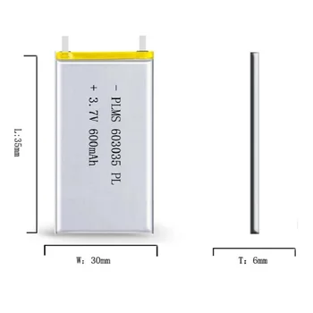 Doprava zadarmo Polymérová batéria 600 mah 3.7 V 603035 smart home Li-ion batéria pre dvr GPS, mp3, mp4