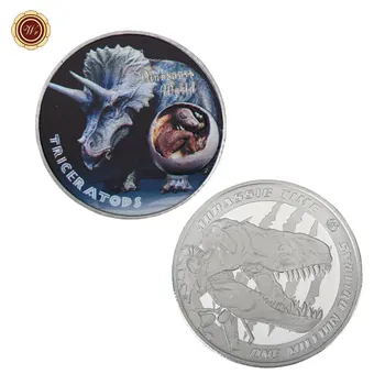 10pcs Dinosaur World Strieborné Mince Nastaviť Zberateľskú 999.9 Strieborné Pozlátené Kovové Mince Umenie Ornament spomienkovú Dary