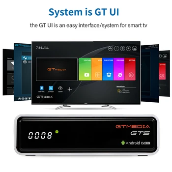 Multi Funkcia Android 6.0 s DVB-S2 GTMEDIA GTS Postavený v Google store 2.4 G wifi, BT 4.0 ryža použitie Najlepšie satelitná TV Box