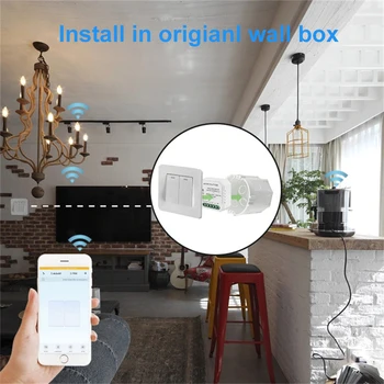 Lonsonho Tuya Zigbee Smart Switch Modul S Neutrálnym EÚ 220V 1 Spôsob Bezdrôtový Spínač svetiel Relé Kompatibilné Alexa Google