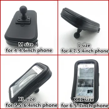 Vodotesný Zips Prípade s 1 palec Loptu a Otvor pre Smart Telefóny a GPS