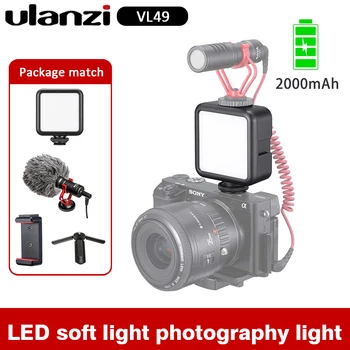 Ulanzi VL49 LED Video Svetlo Na Fotoaparát Photo Studio Osvetlenie Hot Shoe 5600K LED Vlog Vyplniť Svetla Lampy, Live, YouTube Vyplniť Svetla