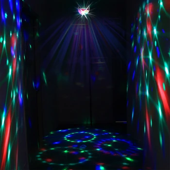 Hengfuntong-elec Strany Svetlá,Disco Svetlo Disco Ball LED RGB Strobe Lights s Diaľkovým ovládaním pre Bar Club Party DJ, Karaoke St