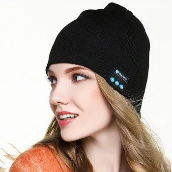 Jeseň a v zime teplý bezdrôtová vlna klobúk hovor hudbu stereo klobúk muž ženy pletenie čiapky