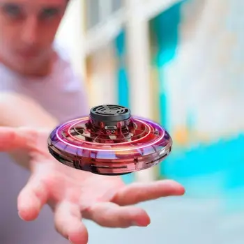Kreatívne Drone UFO, Lietajúce Spinner Hračky Strane Indukčné Hračky Gyro UFO Svetlá Mini Gyrotron Lietania Dekompresný Prsta Vtip Hračka