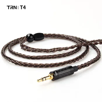 TRN T4 8 Jadro OCC Medený Kábel /3.5 MM S MMCX/2PIN Konektor Inovované Kábel, Slúchadlá, Kábel Pre TRN V90 V80 V10 BA5 ST1