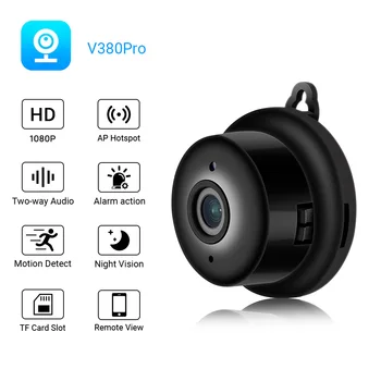 Mini Wifi IP Kamera HD 1080P Bezdrôtový Vnútorné Kamery Nightvision obojsmerné Audio, Detekcia Pohybu Baby Monitor V380