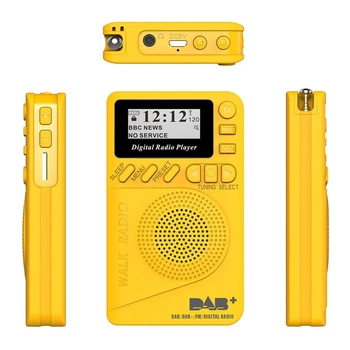 Vrecko Digitálne Rádio Dab, 87.5-108Mhz Mini Dab+ Digitálne Rádio s Mp3 Prehrávač, Fm Rádio, Lcd Displej a Reproduktor