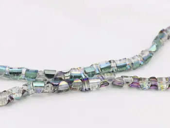 6 mm pologuli krištáľové sklenené perly farba-á polkruhového oblúku korálky DIY handmade šperkov náhrdelník náramok tvorby