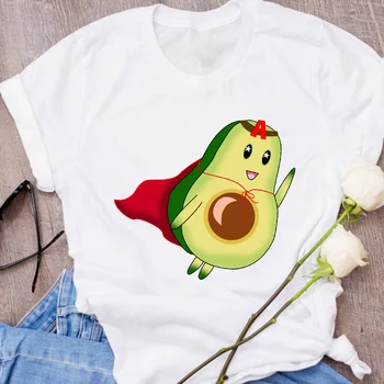 Ženy Grafické Avokádo Pet Mačka Módne Cartoon Ovocie Oblečenie Kvetinový Lady Oblečenie Žien Tees Tlač Topy T Shirt Dámske Tričko