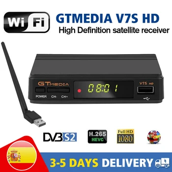GTMedia V7S Full HD Satelitný Prijímač DVB-S2 TV Dekodér+USB WIFI Upgrade Freesat V7 tv Receptor Sat TV Box č zahrnuté APLIKÁCIE