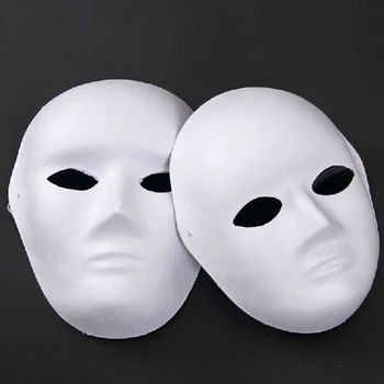 Nevyfarbené Biela Prázdna Tvár Maškaráda Maska Ženy Muži Cosplay Kostým Príslušenstvo DIY Masky Narodeninovej Party, Karneval, Rekvizity