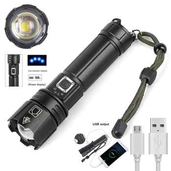 Super Výkonné LED Taktické Svietidlo Outdoor, Lov Zbraň Taktické Svetlo Baterky USB Nabíjateľné Nepremokavé Pochodeň Scout Svetlo