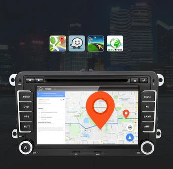 Android autorádio Pre VW Polo Sedan Passat B6 B7 CC Tiguan Bora Golf 5 6 Skoda Octavia Fabia Seat Leon Multimédiá GPS 2 Din DVD