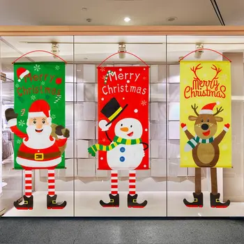 Šťastné A Veselé Vianoce, Santa Claus Príznak Pre Dekoratívne Dvere, Okno, Vianočné Dekorácie Domov Visí Ozdoby