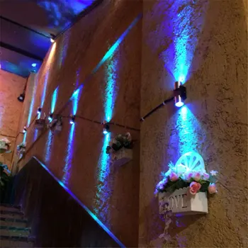 LED dvojité hlavu nástenné svietidlo jednoduché osobnosti tvorivý hliníkové 2W lampy obývacia izba chodba KTV hotel dekoratívne steny sconce