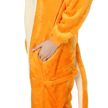 Kigurumi Orange Charmander Dinosaura Dragon Pyžamo Zvierat Strany Cosplay Kostým Flanelové Onesies Hra Cartoon Zvierat Sleepwear