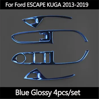 4pcs/set Nehrdzavejúcej ocele Auto príslušenstvo Interiérové Dvere opierkou rukoväť panel dekorácie-Nálepky Na Ford ESCAPE KUGA 2013-2019