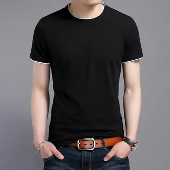 2021 Módne muži t-Shirt mužov bavlna krátke rukávy Príležitostné letné farbou plus veľkosť topy tričko