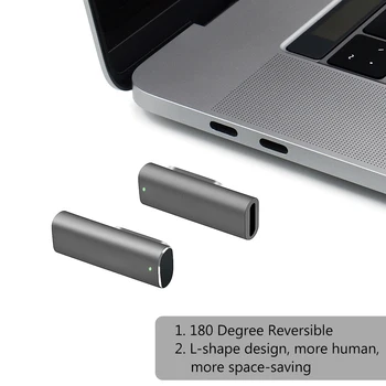 Magnetické USB typu C Adaptér USB 3.1 10 Gb/s PD,100W Rýchle Nabíjanie-4K @60 Hz (Vysoké Rozlíšenie) Kompatibilný