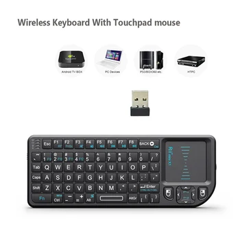 Pôvodné Rii Mini X1 Bezdrôtová Klávesnica 2.4 G Vzduchu, Myši, Klávesnice, Ručné Touchpad herné klávesnice telefónu smart tv box android