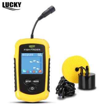 Šťastie FFC1108-1 Prenosné Sonar Hlbšie Ryby Finder 100M rybárske Alarm Nepremokavé Fishfinder TN/Anti-UV LCD farebný Displej RU SK