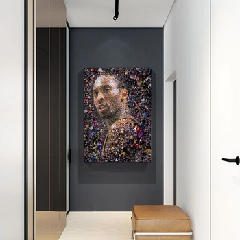 Kobe Bryant Basketbalová Hviezda Plátno na Maľovanie Škandinávskych Wall Art Obrázkov Vytlačí a Plagáty pre Obývacia Izba Cuadros Para Sala