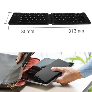 2-V-1 Skladacie Bezdrôtová Bluetooth Klávesnica, Myš, Dobíjacia Mini Prenosné Touchpad Pre Tablet EM88