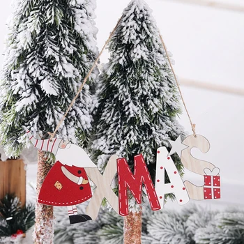 Santa List Karta, Prívesok/Drevené List Karta, Prívesok/Vianočný Strom Dekorácie/Vianočnú Atmosféru Dekor