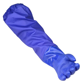 BEZPEČNOSŤ-INXS 66 CM Kyseliny a zásady odolné rukavice PVC Ponárania Olej odolný vodotesný bezpečnostné rukavice, Chemické ochranné rukavice
