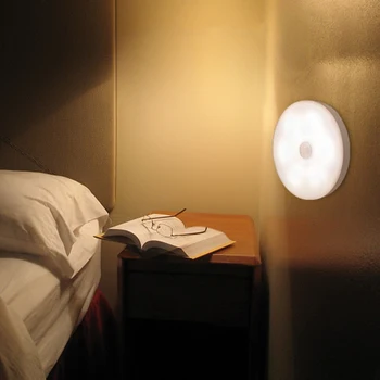 12 LEDsRechargeable PIR Senzor LED Nočné Svetlo pre BedroomStairs CabinetWardrobe Bezdrôtový Nočné Svetlo Skriňa Wc Svetlo